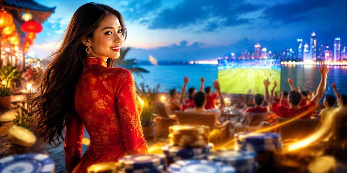 Người dùng nữ tại Hà Nội mặc áo dài nhận thông báo hoàn trả và bonus trên điện thoại